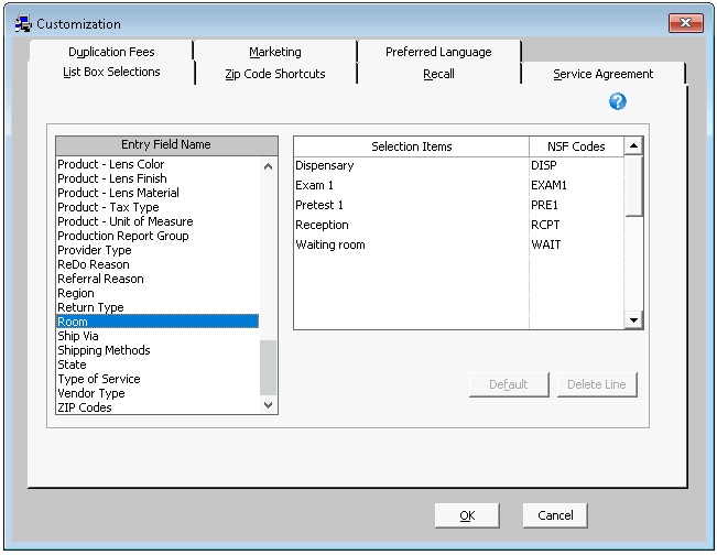 How do I denote a patient's Room Location on the Quick List in